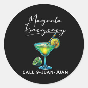Margarita Emergency Mexican Fiesta Funny Cinco De Classic Round Sticker