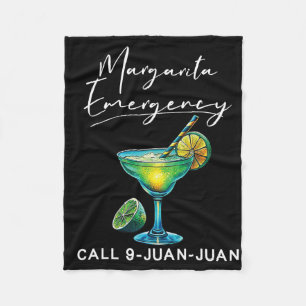 Margarita Emergency Mexican Fiesta Funny Cinco De Fleece Blanket