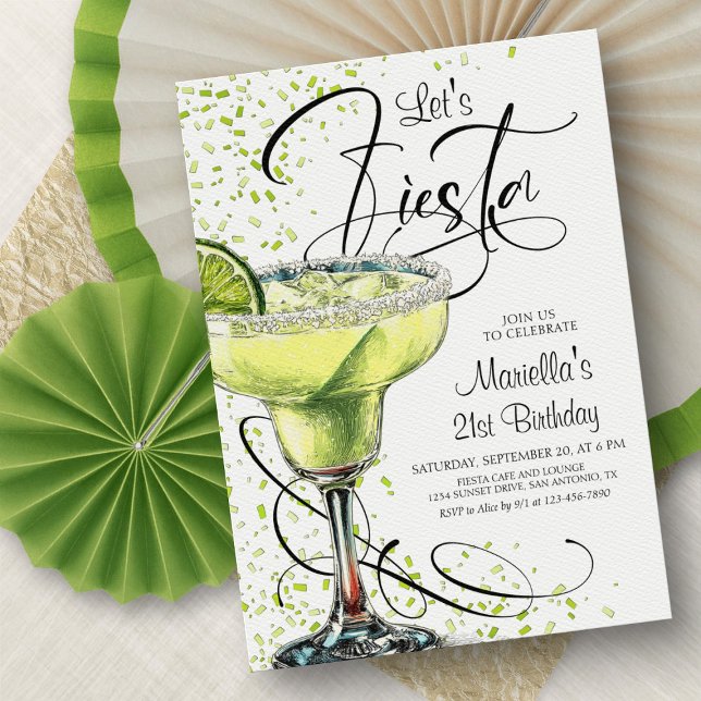 Margarita Fiesta Birthday Invitation (Creator Uploaded)
