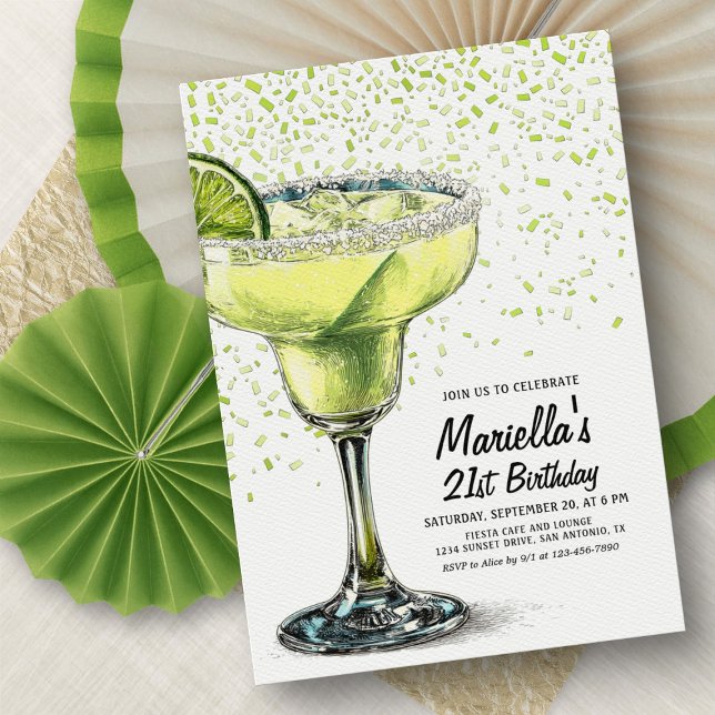 Margarita Fiesta Birthday Invitation (Creator Uploaded)
