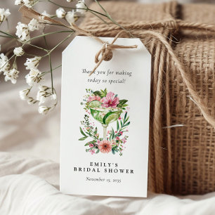 Margarita Fiesta Floral Bridal Shower Gift Tags