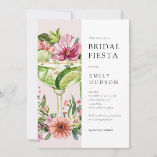 Margarita Fiesta Floral Bridal Shower Invitation