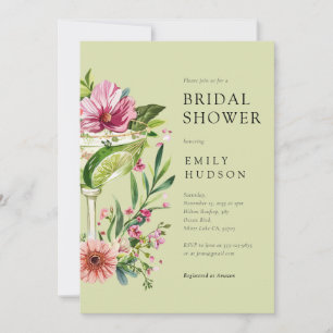 Margarita Fiesta Floral Bridal Shower Invitation