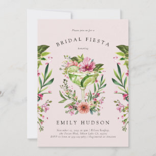 Margarita Fiesta Floral Bridal Shower Invitation