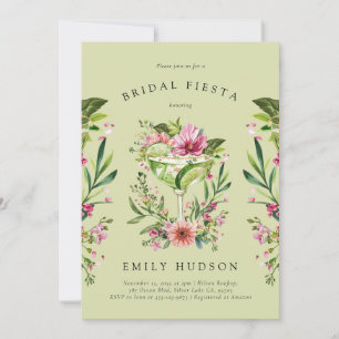Margarita Fiesta Floral Bridal Shower Invitation