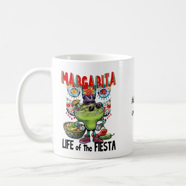 Margarita Fiesta, Mexican Party Cinco de Mayo Coffee Mug (Left)