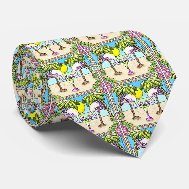 Margarita Flamingo Tie (Rolled)