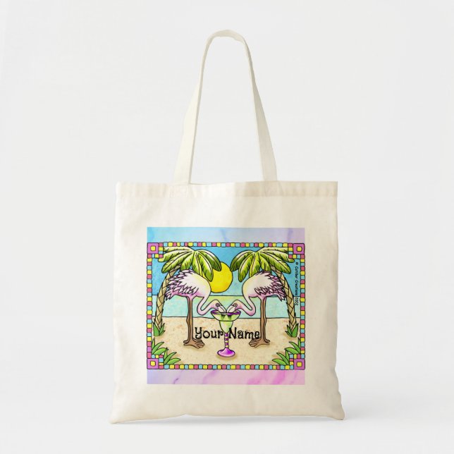 Margarita Flamingo Tote Bag (Front)