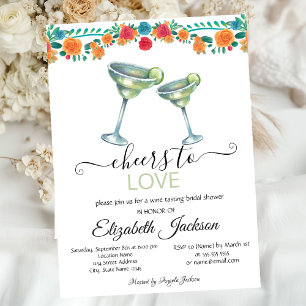 Margarita Flowers Mexican Fiesta Bridal Shower Invitation