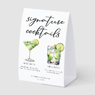 Margarita Gin & Tonic Signature Cocktails Menu