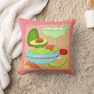 Margarita Guacamole Fun Celebration Colourful Cushion