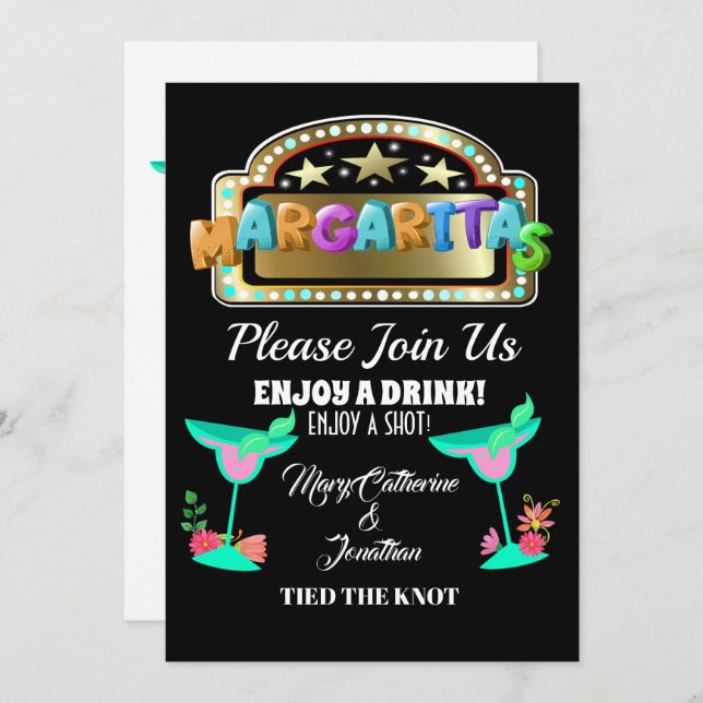 Margarita Invitation for Wedding / Any Occasion (Front/Back)