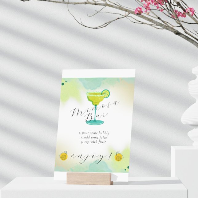 Margarita Lime Bridal Shower Mimosa Bar Poster (Creator Uploaded)