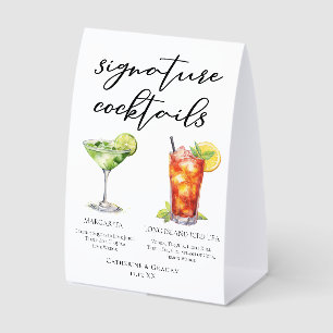 Margarita Long Island Iced Tea Cocktails Menu