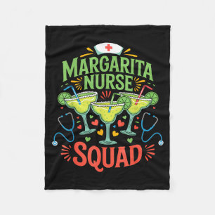 Margarita nurse squad funny cinco de mayo fiesta fleece blanket