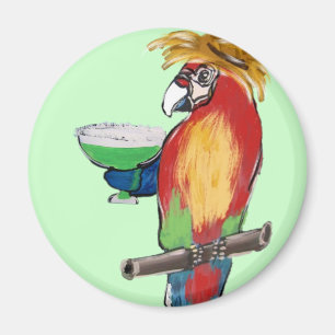 Margarita Parrots Magnet