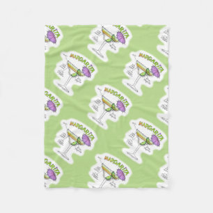 MARGARITA RECIPE COCKTAIL ART FLEECE BLANKET