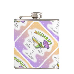 MARGARITA RECIPE COCKTAIL ART HIP FLASK