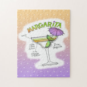 MARGARITA RECIPE COCKTAIL ART JIGSAW PUZZLE