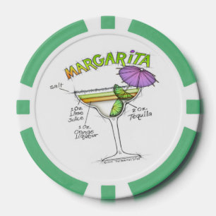 MARGARITA RECIPE COCKTAIL ART POKER CHIPS