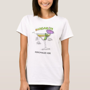 MARGARITA RECIPE COCKTAIL ART T-Shirt