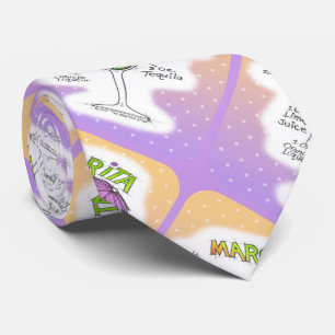 MARGARITA RECIPE COCKTAIL ART TIE