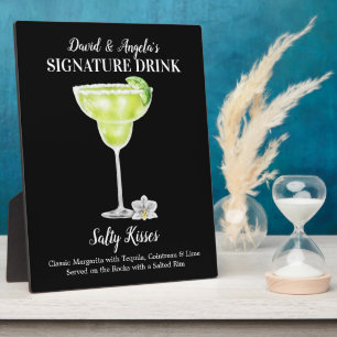 Margarita Salty Kisses • PERSONALIZE this Drink Plaque