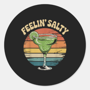Margarita-shirt Feeling Salty Cinco De Mayo Funny Classic Round Sticker