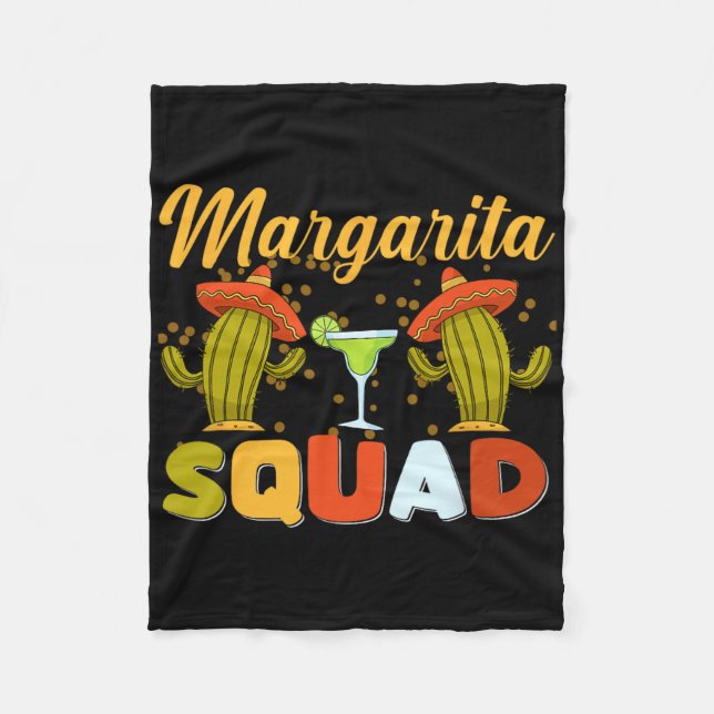 Margarita Squad Funny Cinco De Mayo  Fleece Blanket (Front)