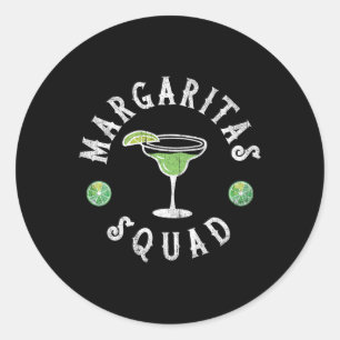 Margarita Squad Funny Cinco De Mayo Men Women Lime Classic Round Sticker