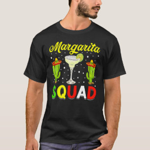 Margarita Squad Mexican Hat Happy Cinco De Mayo T-Shirt