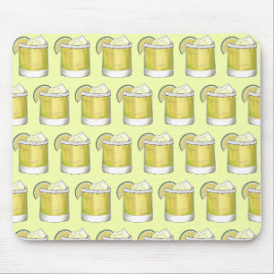 Margarita Summer Cocktail Mixed Drink Lime Green Mouse Pad