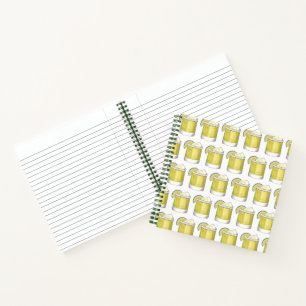 Margarita Summer Cocktail Mixed Drink Lime Green Notebook