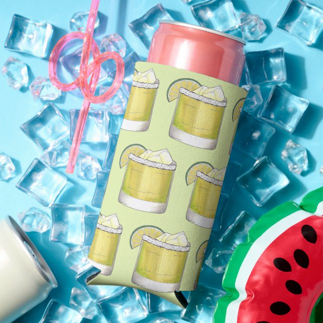 Margarita Summer Cocktail Mixed Drink Lime Green Seltzer Can Cooler (In Situ Summer)