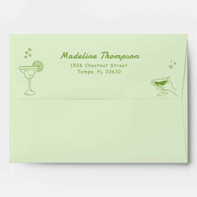Margarita themed Bachelorette party Envelope (Back (Top Flap))