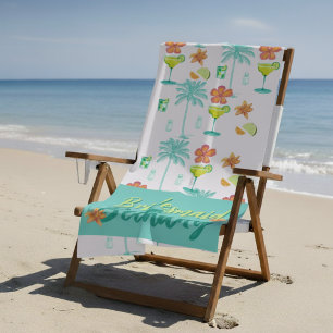 Margarita Veil Bachelorette Party Illustrated Beach Towel