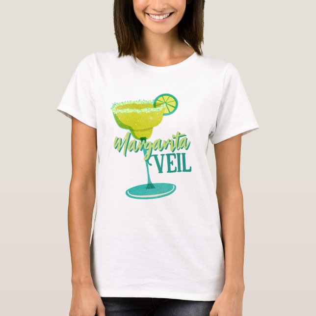 Margarita Veil Bachelorette Party Illustrated T-Shirt (Front)