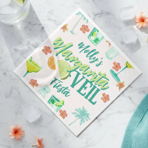 Margarita Veil Tropical Bachelorette Napkin