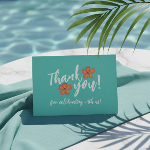 Margarita Veil Tropical Bachelorette Thank You Card