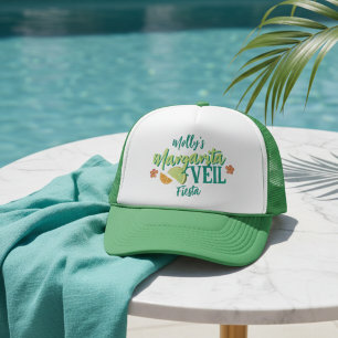 Margarita Veil Tropical Bachelorette Trucker Hat