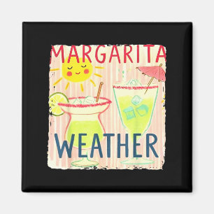 Margarita weather retro summer beach vacation  magnet