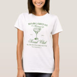 Margaritas and Matrimony Bachelorette T-Shirt<br><div class="desc">Get ready to celebrate the bride-to-be with an unforgettable weekend! Introducing our "Margaritas & Matrimony" bachelorette weekend design, created to make every moment of your celebration as special as the bride herself. This elegant collection features a vintage inspired green hand drawn illustration of a margarita cocktail glass and fully customisable...</div>