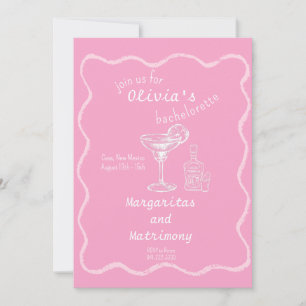Margaritas and Matrimony bachelorette weekend Invitation