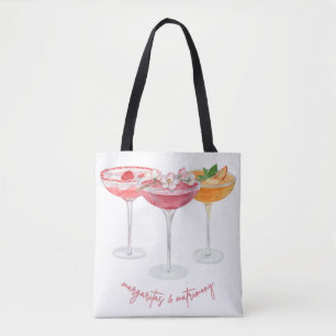 Margaritas and Matrimony Colourful Margaritas Tote Bag