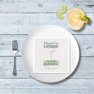 Margaritas and Matrimony Party Cocktail Napkins