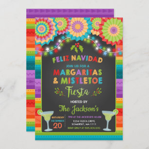 Margaritas and Mistletoe Holiday Party Invitation