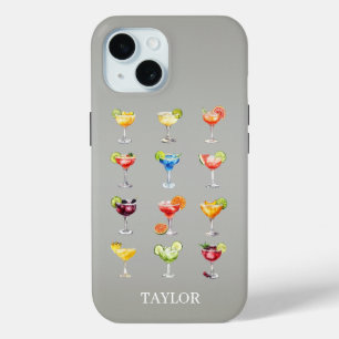 Margaritas Anyone Monogrammed iPhone 15 Case