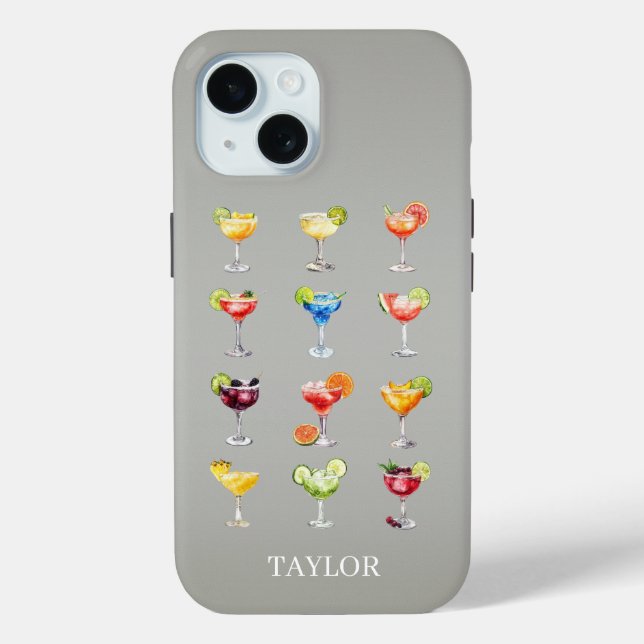 Margaritas Anyone Monogrammed  Case-Mate iPhone Case (Back)