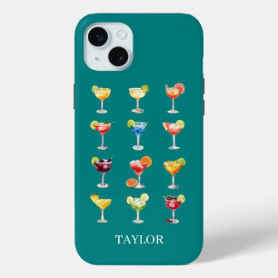 Margaritas Anyone Monogrammed  iPhone 15 Mini Case