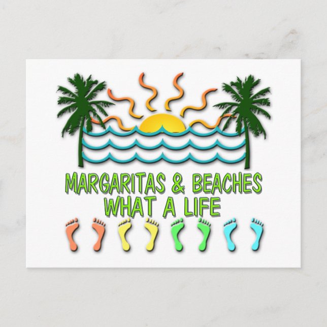 Margaritas & Beaches Postcard (Front)